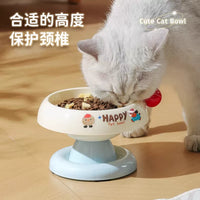Elevated Stainless Steel Pet Bowl for Cats and Dogs, Non-Slip, Anti-Tipping, Neck Protection Food and Water Dish