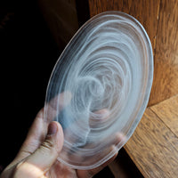 Japanese-Style Oval Glass Dessert Plate for Fruit, Salad, and Snacks