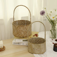 Nordic Style Seagrass Woven Basket Set for Wedding Favors and Storage