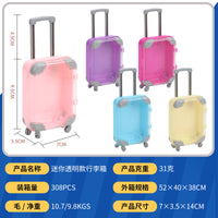 Miniature Suitcase Eyelash Storage Box, Dollhouse Travel Luggage Toy