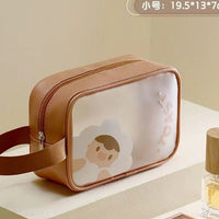 Portable Waterproof Travel Toiletry Bag for Women, Clear Cosmetic Organizer for Gym, Swimming, and Shower