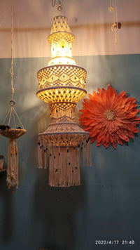 Bohemian Woven Pendant Light Shade for Living Room Dining Room Hotel Decor