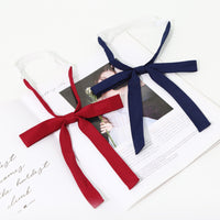 Pre-tied Solid Color JK Uniform Bow Tie Necktie for Women