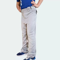 Youth Baseball Softball Pants Straight Leg Full Length White Gray