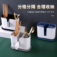 Multifunctional Kitchen Utensil Holder with Drainer for Chopsticks and Cutlery