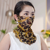 UV Protection Breathable Face Mask Scarf for Women - Full Face Neck Cover with Ear Loops