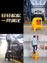 2-Step Folding Ladder Stool for Car Washing and Household Tasks