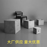 Nordic Style Square Cement Planter for Indoor Outdoor Plants