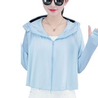 Women's Ice Silk Sun Protection Cape Jacket for Cycling & Outdoor Activities, UV Protection & Breathable