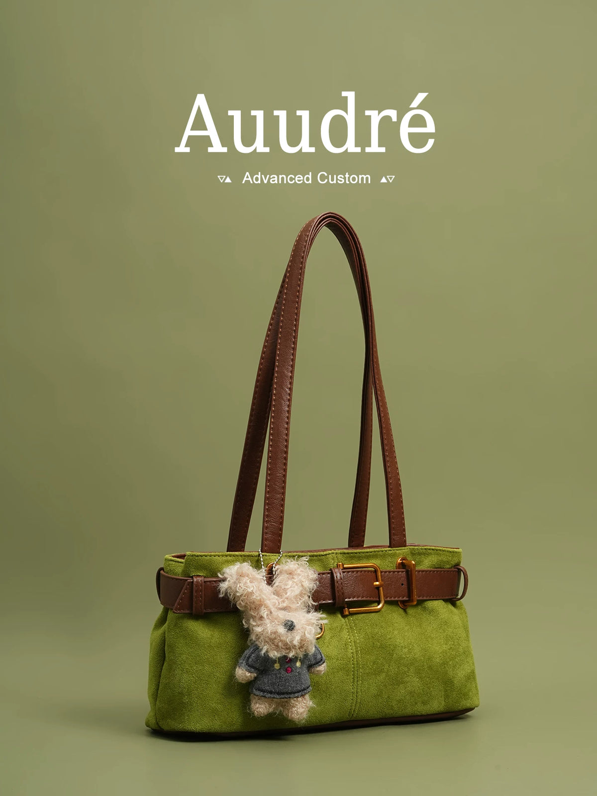 Auudre Vintage Contrast Shoulder Bag for Women, Large Capacity Commuter Tote
