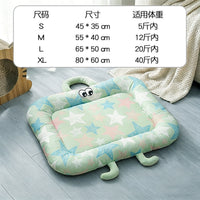 Pet Cooling Mat for Cats and Dogs, Breathable Ice Silk Pad for Sofa and Pet Beds, Anti-Slip and Bite-Resistant