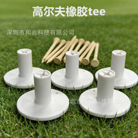 Golf Rubber Tees, Driving Range Practice Mat Accessories, Soft Rubber Ball Holders