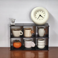 Multi-Layer Desktop Grid Display Rack for Cups and Teaware