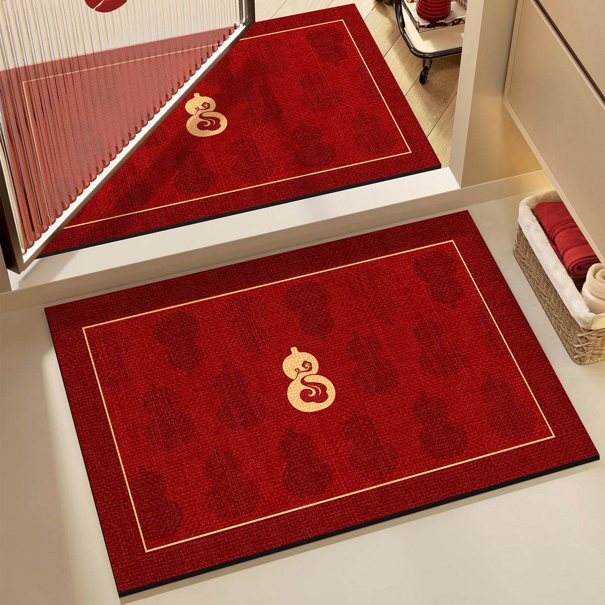 New Chinese Style Diatomaceous Earth Bathroom Mat Non-Slip Absorbent Quick Dry
