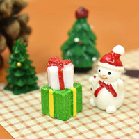 Christmas Gift Box Dollhouse Miniature Resin Ornament