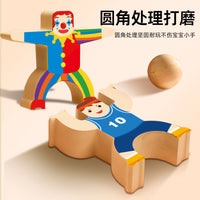 Kids Stacking Strongmen Balancing Circus Building Blocks Educational Toy
