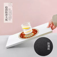 Absorbent Gourd Pattern Dish Drying Mat Heat Resistant Non-Slip Round Table Mat