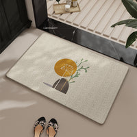 Wabi-Sabi Style Diatomaceous Earth Bath Mat, Super Absorbent Quick Dry Linen-like Non-Slip Floor Mat