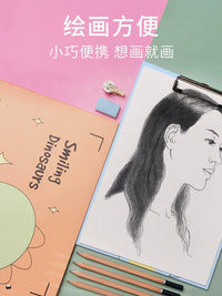 Touchcolor A4 Sketchpad with Clip and Pocket, Waterproof Portable Drawing Board for Artists and Students