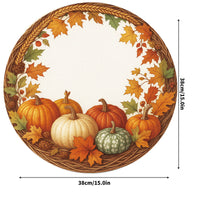 Thanksgiving Autumn Pumpkin Harvest Placemat Waterproof Heat-Insulating Fabric Table Mat