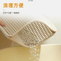 Double-Layer Cat Litter Mat with Honeycomb Design, Thickened Anti-Splash Litter Trapper