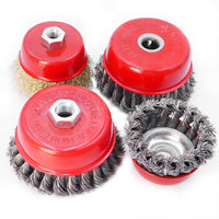 Twisted Wire Wheel Brush for Angle Grinder M10/M14 Thread Rust Removal Polishing