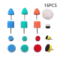 Car Detailing Polishing Sponge Pad Kit with Flexible Shaft and Wool Pads
