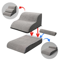 Pet Foam Ramp Steps for Small Dogs & Cats - Washable, Detachable Multi-functional Climbing Ladder for Senior Pets