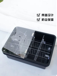 Turtle Hatching and Rearing Box with Lid - Isolation, Incubation, and Waste Separation for Aquatic Reptiles