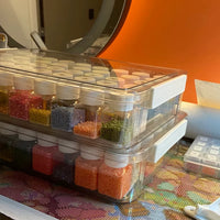 Transparent Plastic Storage Box and Bottles for Perler Beads and Craft Supplies