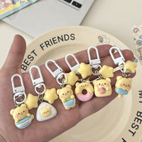 Butter Bear Keychain Backpack Charm, Graduation Gift, Cute Creative Key Ring