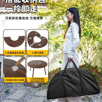 Electric and Charcoal Dual-Use Fire Pit Grill Set for Home Outdoor BBQ, Foldable Patio Tea Table