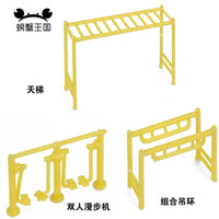 DIY Miniature Park Fitness Equipment Model Kit for Architectural Sand Table