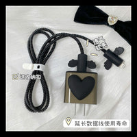 Heart Angel Wings Charger and Cable Protector Set for Apple 18/20W Chargers