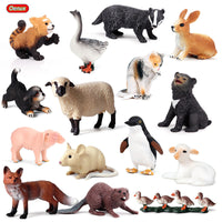 Realistic Animal Figurines: Lion, Tiger, Giraffe, Elephant, Rhino, Cheetah, Wolf, Panda, Camel Models