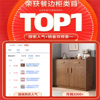 Tall Sideboard Cabinet for Dining Room Kitchen Storage
