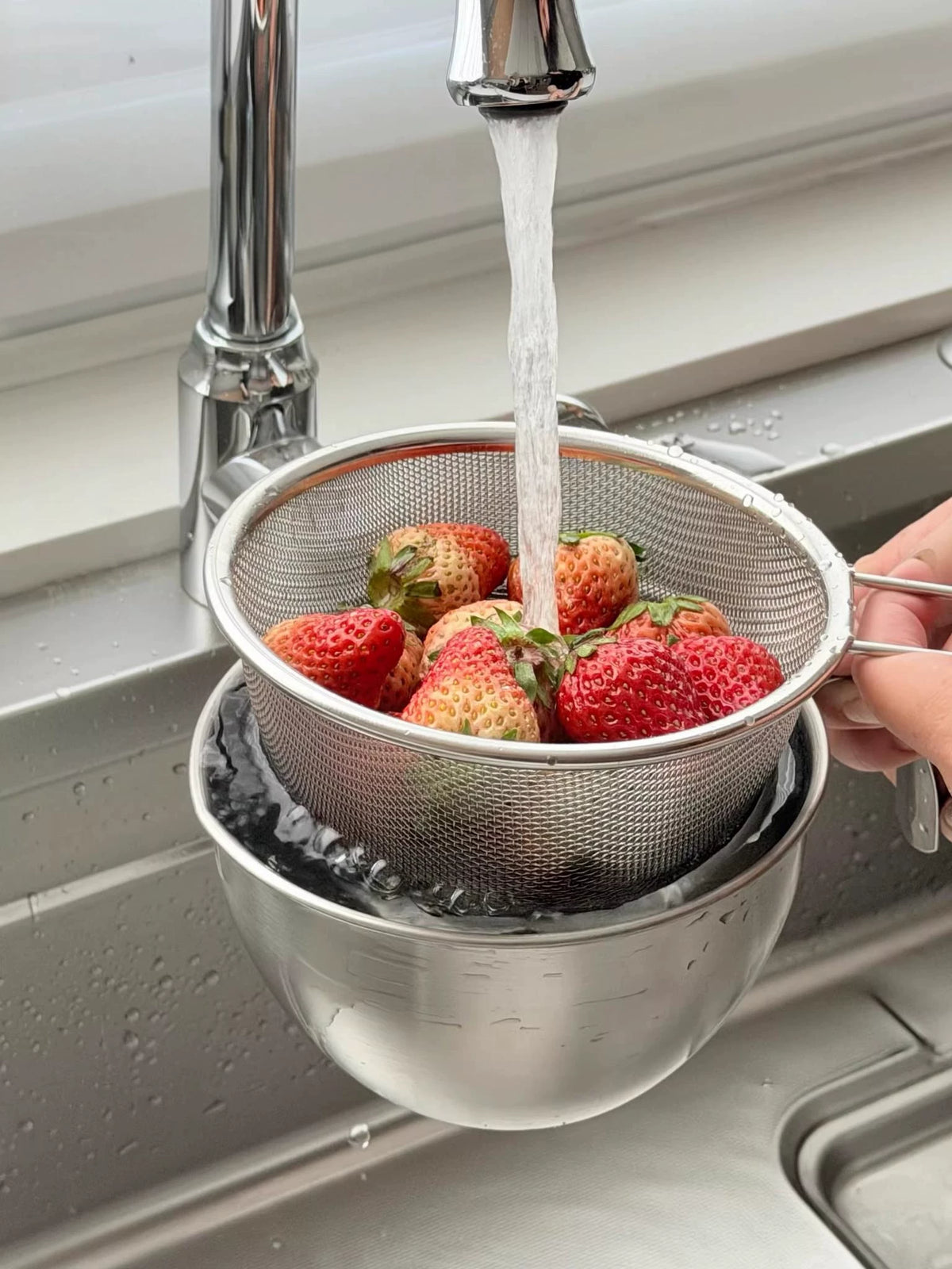 Japanese 304 Stainless Steel Strainer Bowl Set for Kitchen