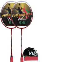 Lightweight Full Carbon Badminton Racket Set for Students and Adults - Durable and High Elasticity Double Rackets