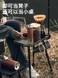Portable Outdoor Tactical Folding Stool and Table for Camping Fishing Hiking