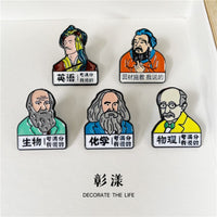 Academic Subject Enamel Pin for Students, Backpacks, and Clothing Decoration