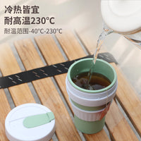 Collapsible Silicone Travel Cup with Lid - Portable and Reusable for Coffee, Water, and Mouthwash