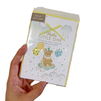 Japanese Baby Bear & Rabbit Greeting Cards for Newborns & Baby Showers