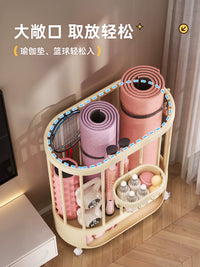 Large Capacity Sports Equipment Storage Basket for Basketballs Jump Ropes Yoga Mats