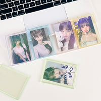 Shell-Style Transparent Card Holder Frame for Collectible Cards and Instant Photos