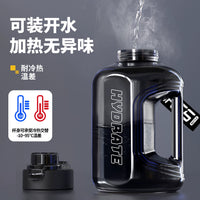 Large Capacity Sports Water Bottle with Straw and Handle, BPA-Free PC Material, Leak-Proof Design for Gym & Outdoor