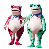 Inflatable Frog Mascot Costume for Adults and Kids, Cartoon Animal Full Body Suit for Parties and Events