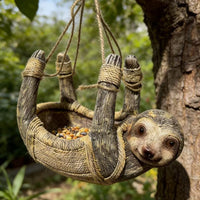 Sloth Hanging Bird Feeder for Outdoor Patio Decor
