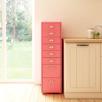 Nordic Style Narrow Chest of Drawers with Iron Art Frame for Bedroom Living Room