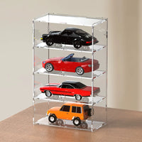Diecast Model Car Display Case for Hot Wheels Tomica 1:64 1:32 1:18 Scale Vehicles Multi-Layer Transparent Storage Box