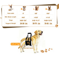Dog Mobility Harness for Injured, Disabled, or Elderly Dogs - Rear Leg Support Sling for Medium to Large Breeds